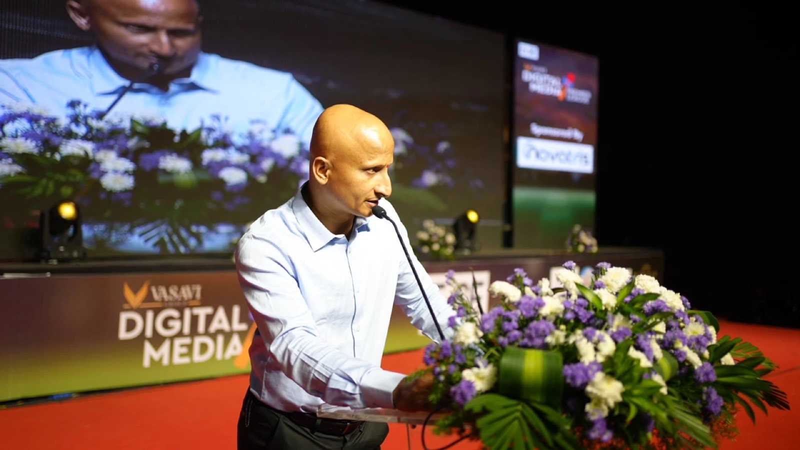 Vinay Emani, founder of EVSE, addressing the Digital Media Premier League launch