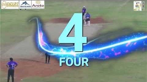 Live-stream graphic celebrating a four during an MBPL match